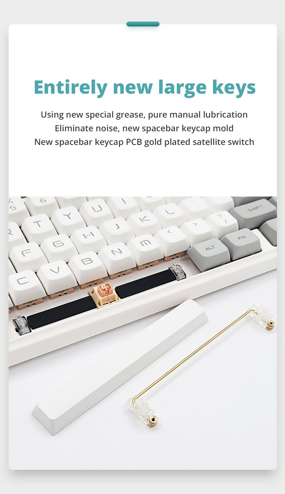 DUKHARO VN96 96% 96 key RGB Mechanical keyboard Gasket Mount with Knob Control Gateron Yellow - Grey