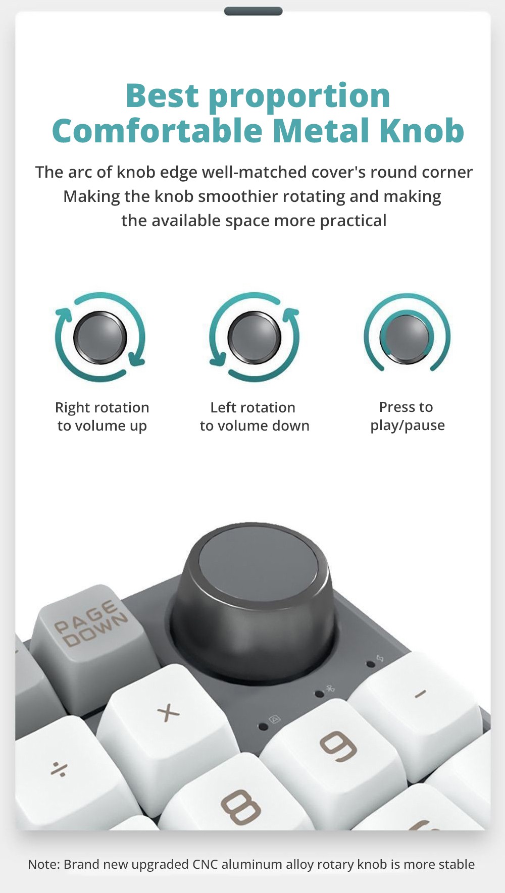 DUKHARO VN96 96% 96 key RGB Mechanical keyboard Gasket Mount with Knob Control Gateron Yellow - Grey
