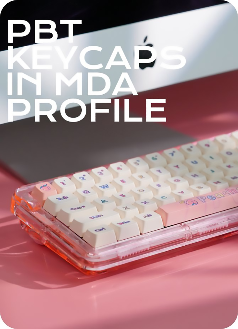 FirstBlood B67 65% Full Acrylic Gasket Mount Wired/Bluetooth/2.4G Triple Mode RGB Mechanical Keyboard- White Transparent