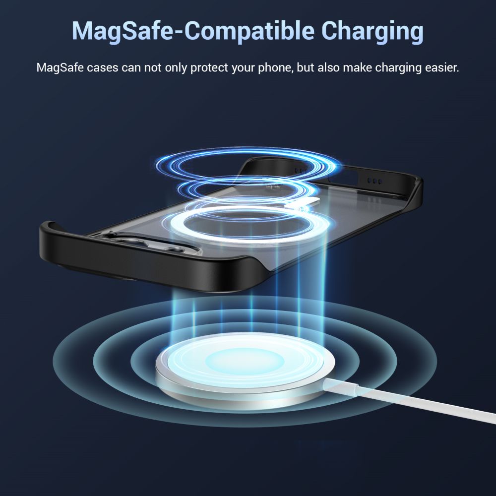 HINOVO MPC1-IP 14 Strong Magnetic Charging Mobile Phone Case Anti-Buffer Impact Phone Cover for iPhone 14