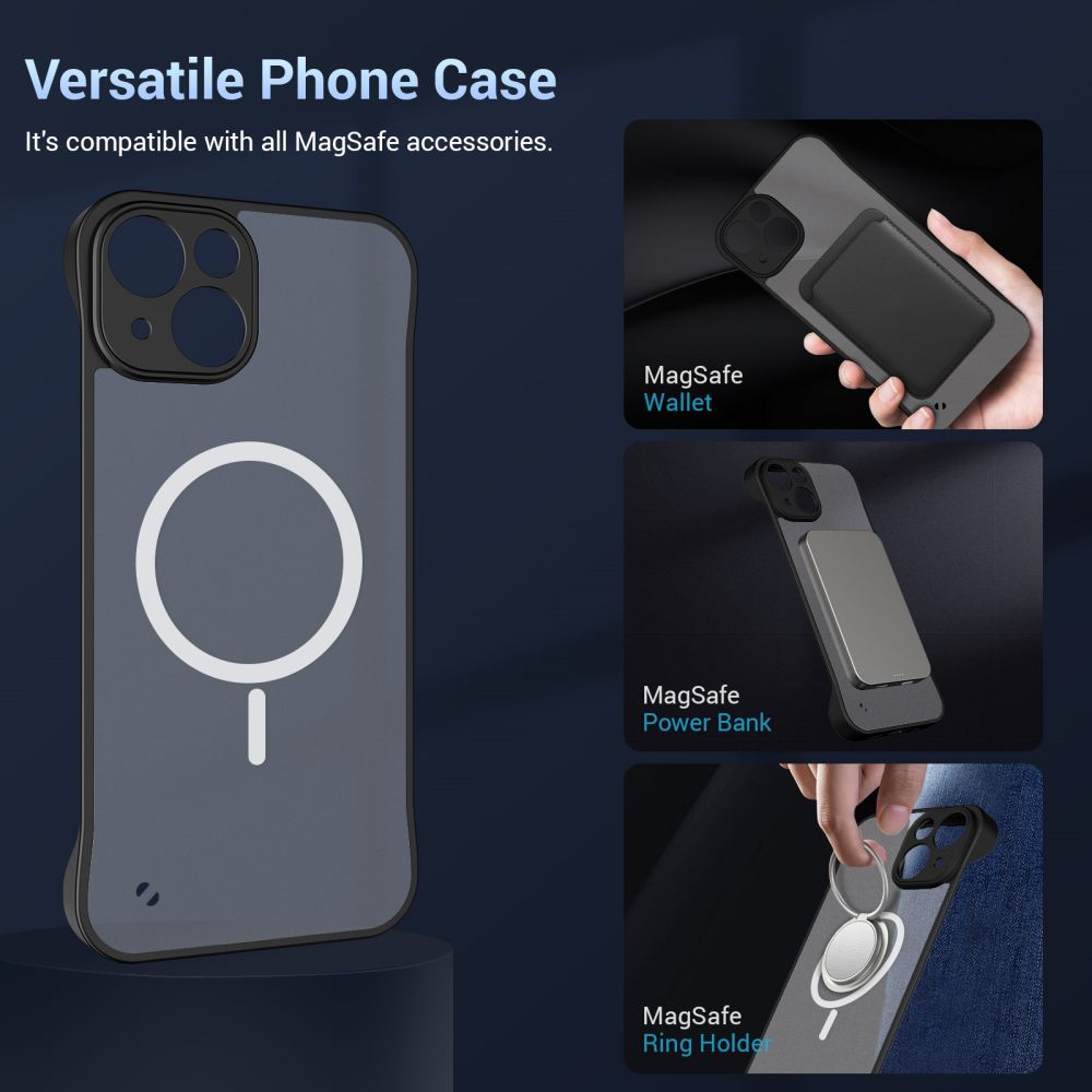 HINOVO MPC1-IP 14S Wireless Magnetic Charging Mobile Phone Case for iPhone 14 Plus