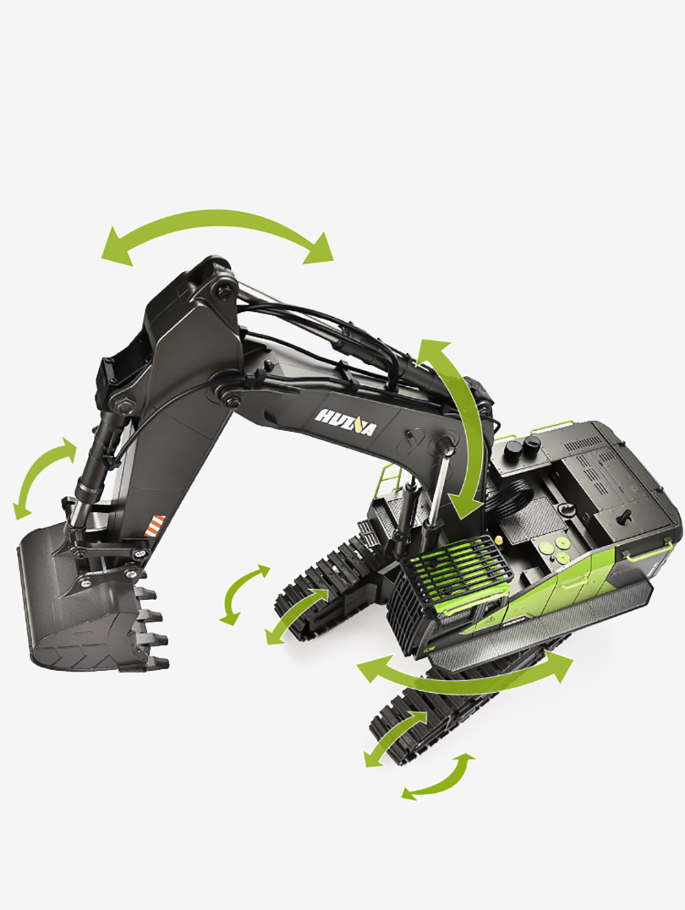 HUINA 593 RC Excavator Simulation Alloy Toy Multi-functional with Remote Control