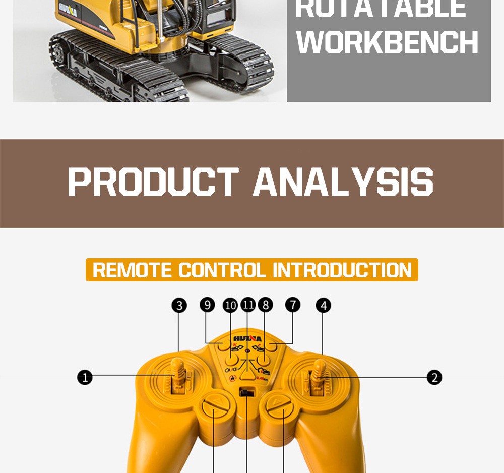Excavator 15 Channel with 2.4G Remote Control Construction Vehicle