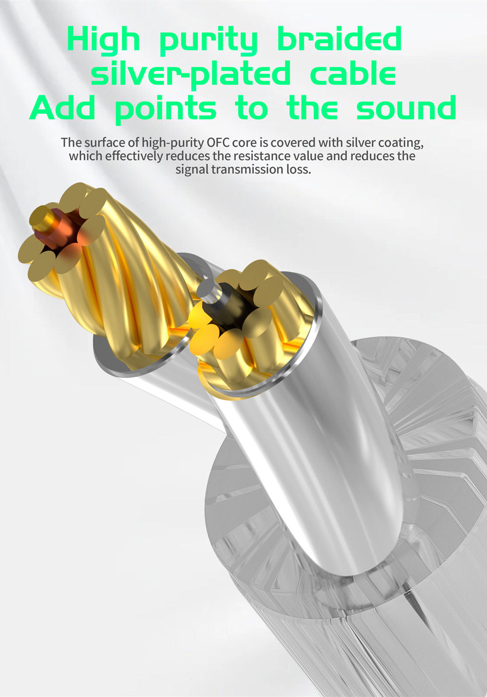 KZ AS16 Pro Wired Earphone In-Ear Balance Armature for Sports with Microphone - Cyan