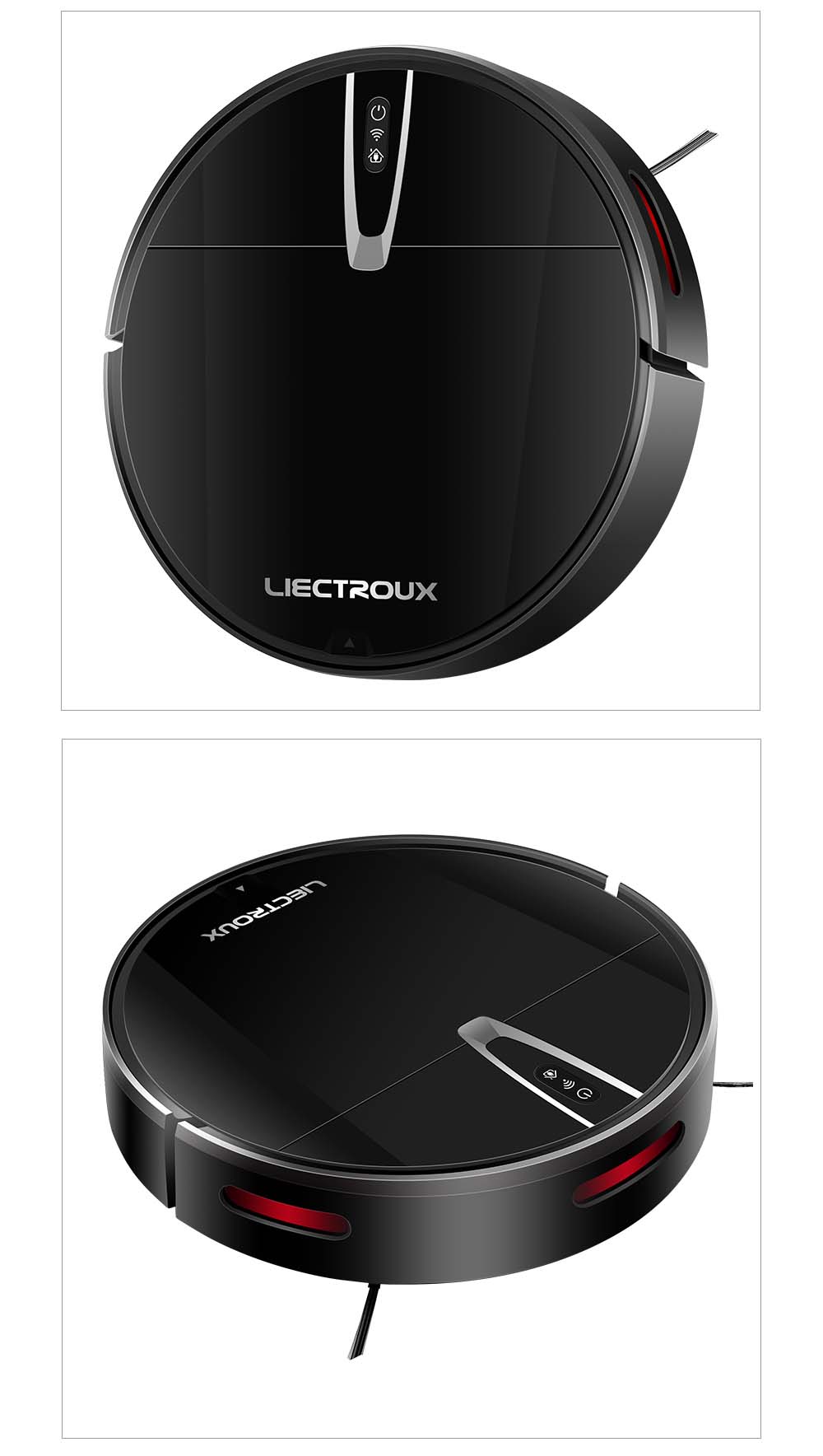 LIECTROUX V3S Pro Robot Vacuum Cleaner, 4000Pa Suction, Dry Wet Mopping, 2D Map Navigation, with Memory, WiFi App Voice Control