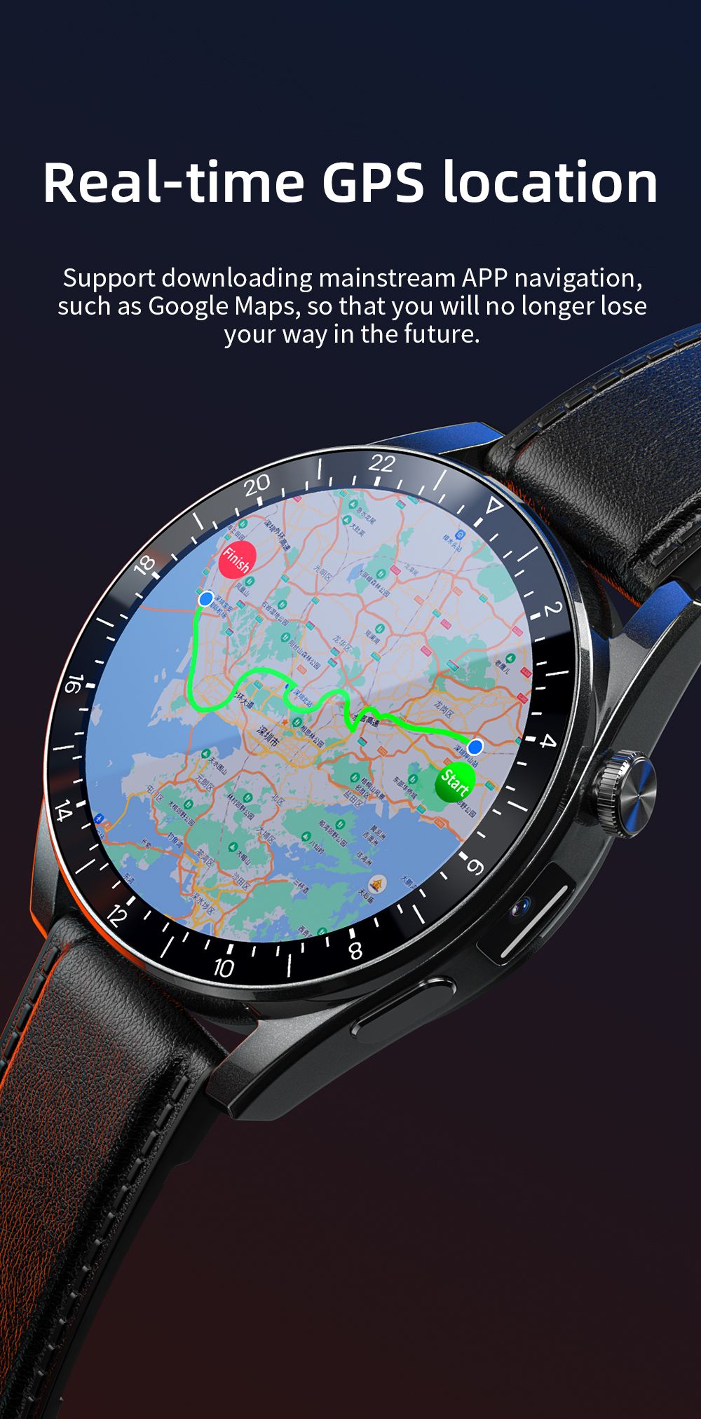 LOKMAT APPLLP 9 Android Smartwatch 1.43 inch 2+16G 4G Wifi GPS Camera Phone Watch Health Tracker - Black Silica Gel