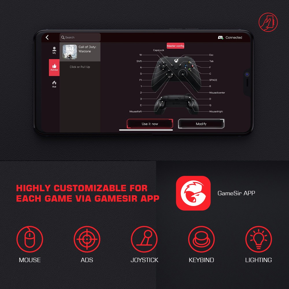 LeadJoy VX2 AimBox Multi-Platform Console Adapter Built-in 3.5mm Audio Jack Compatible with Xbox One/PlayStation4/5