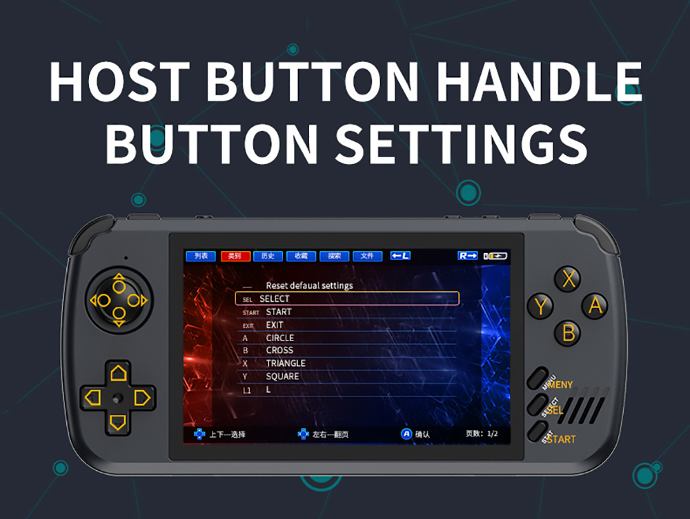 POWKIDDY X45 Handheld Game Console 4.5 Inch IPS Screen Retro Video Game Player Linux System 32GB TF Card Black