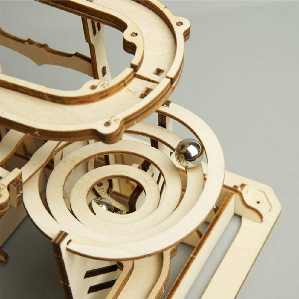 ROBOTIME LG503 ROKR Marble Explorer Swing Back Wall Marble Run 3D Wooden Puzzle Kit, LG503