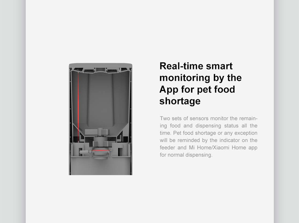 XIAOWAN 3.6L Smart Pet Food Feeder, 24-hour Automatic Cat Dog Food Dispenser Feeder Puppy Supplies, Mijia App Version