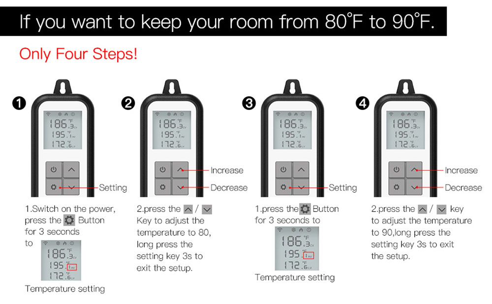 MoesHouse Tuya WiFi Smart Digital Temperature Socket Timing Thermostat, LCD Display, APP Remote Control - US Plug