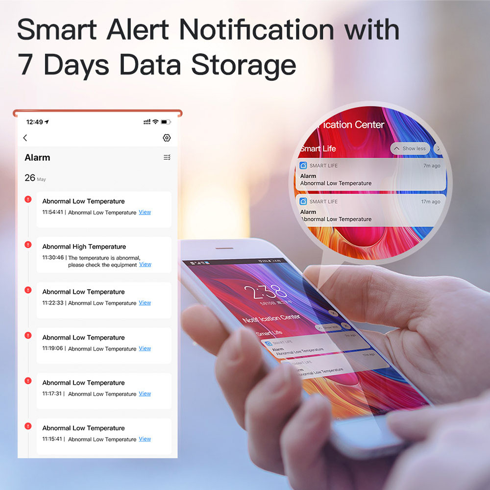 MoesHouse Tuya WiFi Smart Digital Temperature Socket Timing Thermostat, LCD Display, APP Remote Control - US Plug