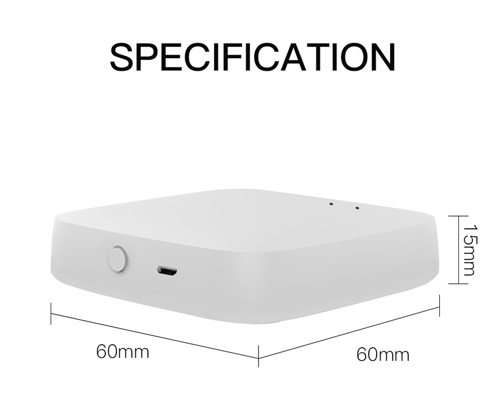 MoesHouse Tuya ZigBee3.0 ZHUB-W Smart Gateway Wireless Hub Home Bridge Smart Life APP Remote Controller
