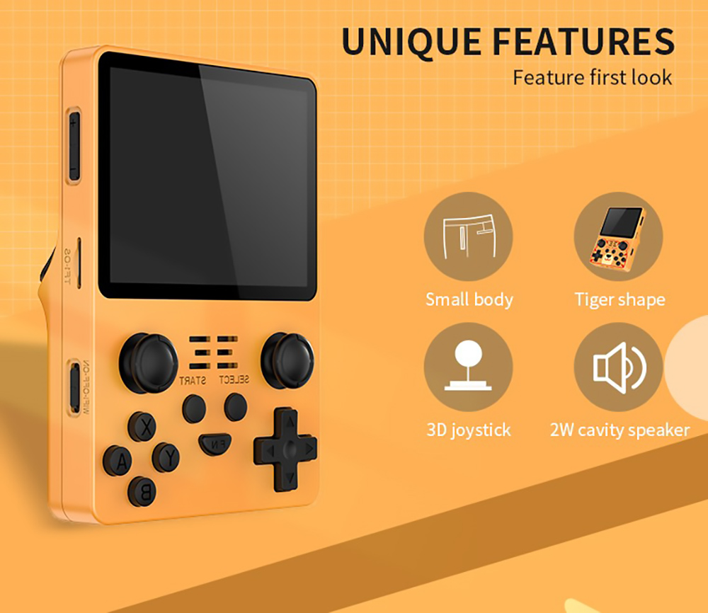 Powkiddy RGB20S Handheld Game Console 16+32GB 10,000 Games 3.5'' IPS OCA Screen Open Source for Linux - White