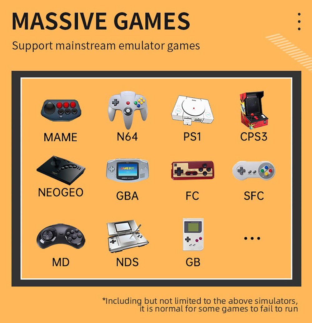 Powkiddy RGB20S Handheld Game Console 16+32GB 10,000 Games 3.5'' IPS OCA Screen Open Source for Linux - White