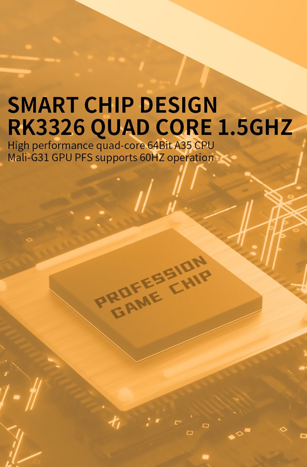 Powkiddy RGB20S Handheld Game Console 16+64GB 15,000 Games 3.5'' IPS OCA Screen Open Source for Linux - Orange