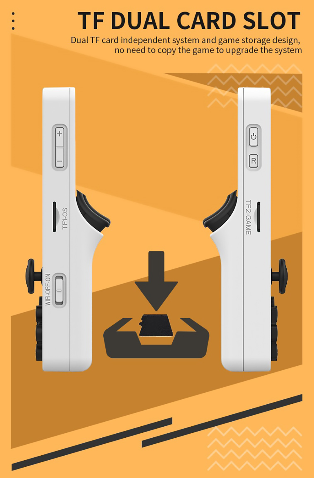 Powkiddy RGB20S Handheld Game Console 16+64GB 15,000 Games 3.5'' IPS OCA Screen Open Source for Linux - Orange