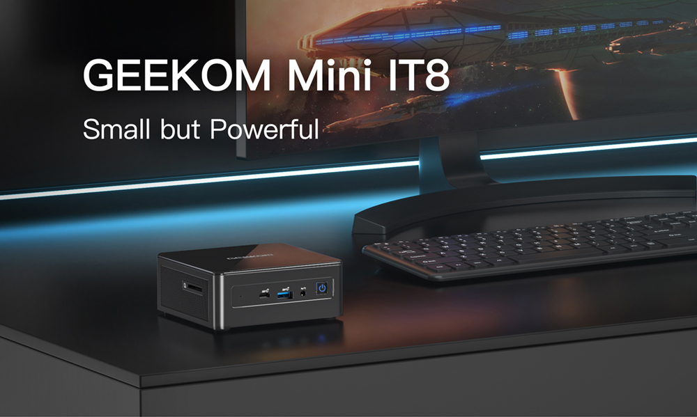 GEEKOM Mini IT8 MiNi PC intel 8th Gen Core i5-8259U 8GB RAM 256GB SSD WiFi 5 Gigabit LAN HDMI DP