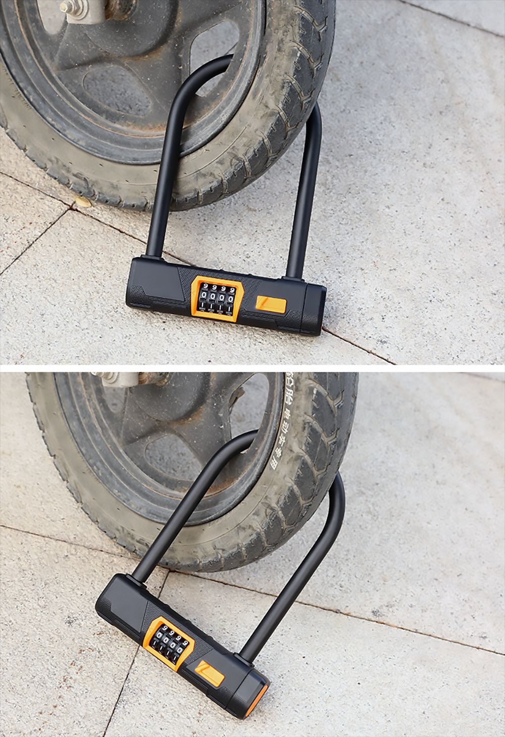 Bicycle U Lock Anti-theft Heavy Duty Bike Password Lock Alloy Bike Safety Tool for Bikes, Motorcycles, Scooters