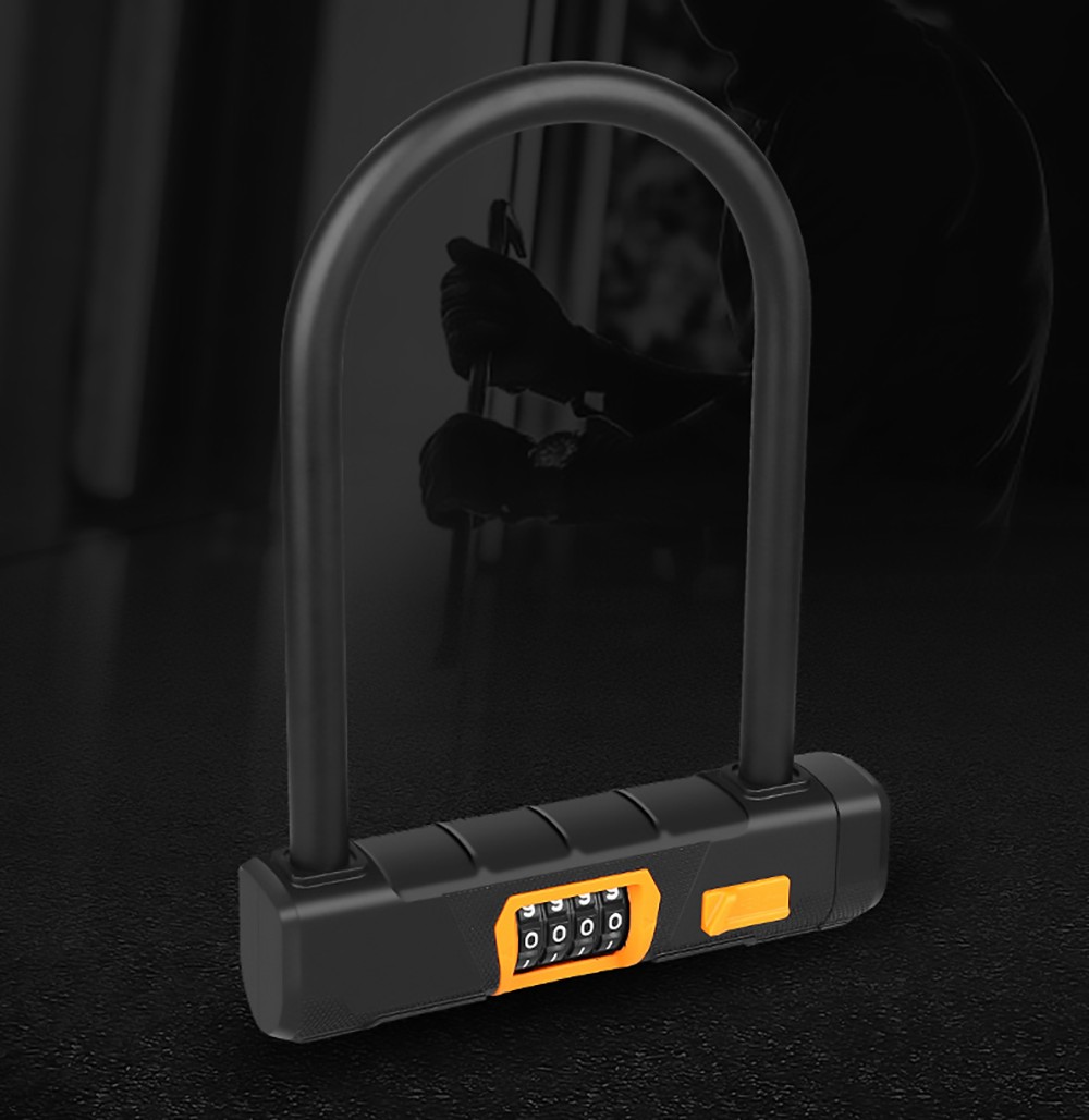 Bicycle U Lock Anti-theft Heavy Duty Bike Password Lock Alloy Bike Safety Tool for Bikes, Motorcycles, Scooters