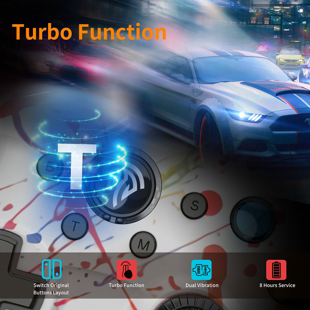 EasySMX Arion8236 Wireless Game Controller, Supports PS3, Android Phones and Tablets and PC - Dazzle Color