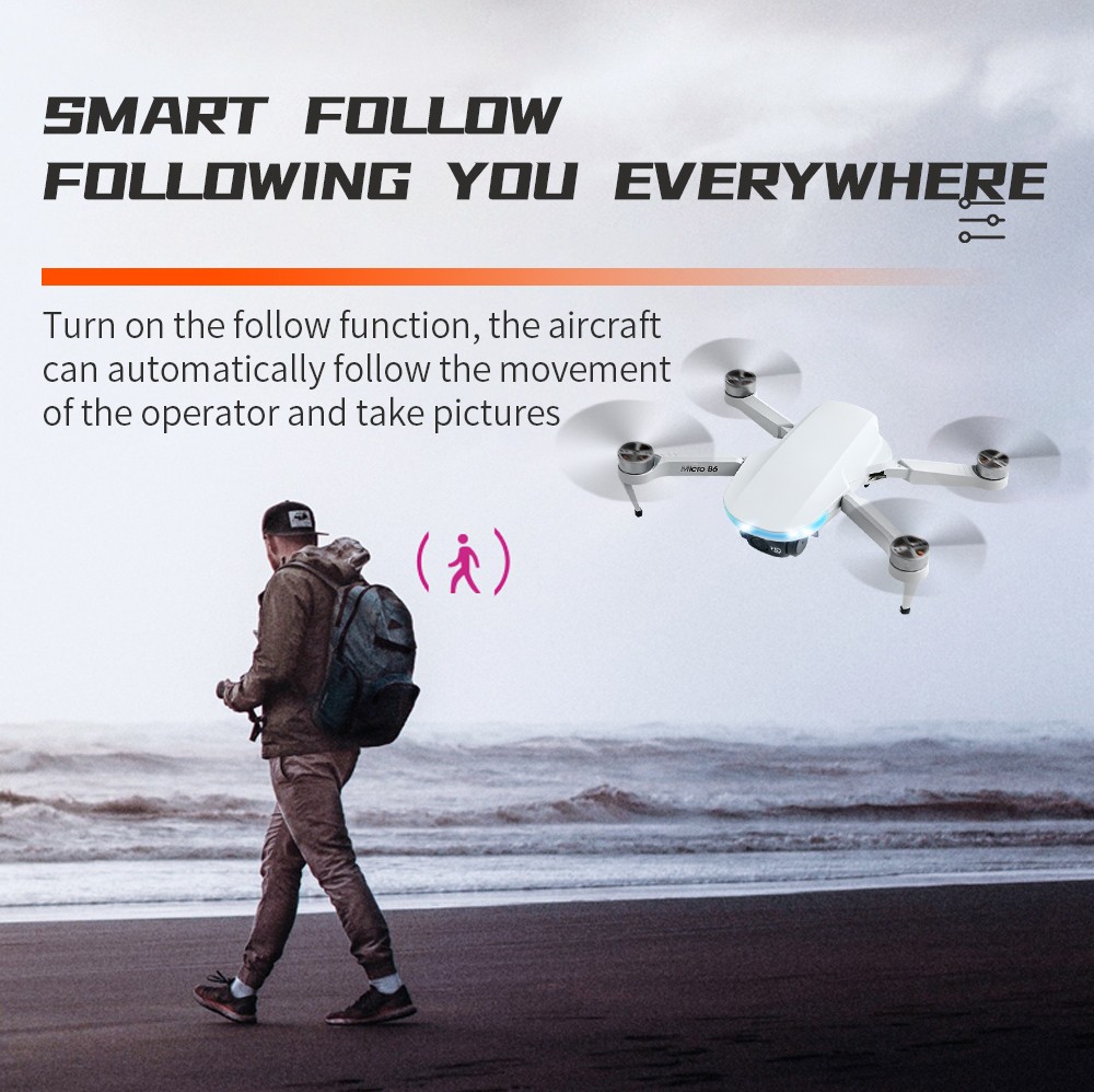 Flytec T16 RC Drone Long Time Flying Brushless Foldable GPS Quadcopter With 4K HD Camera - Two Batteries