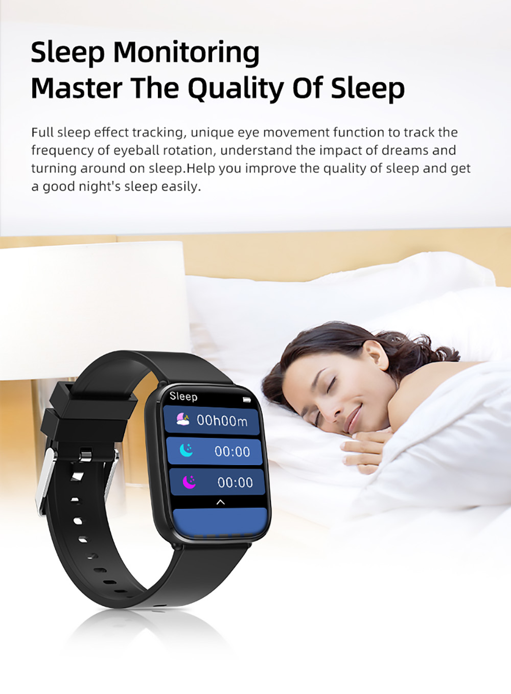 SENBONO G12Pro Smartwatch Body Temperature Version 1.69'' Full Touch Screen BT5.1 Heart Rate, Blood Oxygen - White