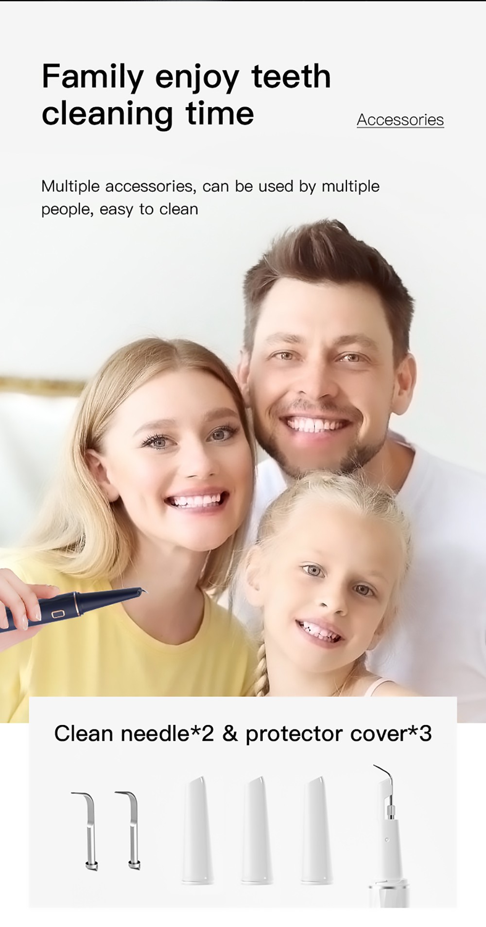 SUNUO T12 PLUS Smart Visual Ultrasonic Dental Scaler with UV Sterilization, 5MP HD Endoscopic Camera, 120 Min Runtime, App Connection, IPX7 Waterproof - Blue