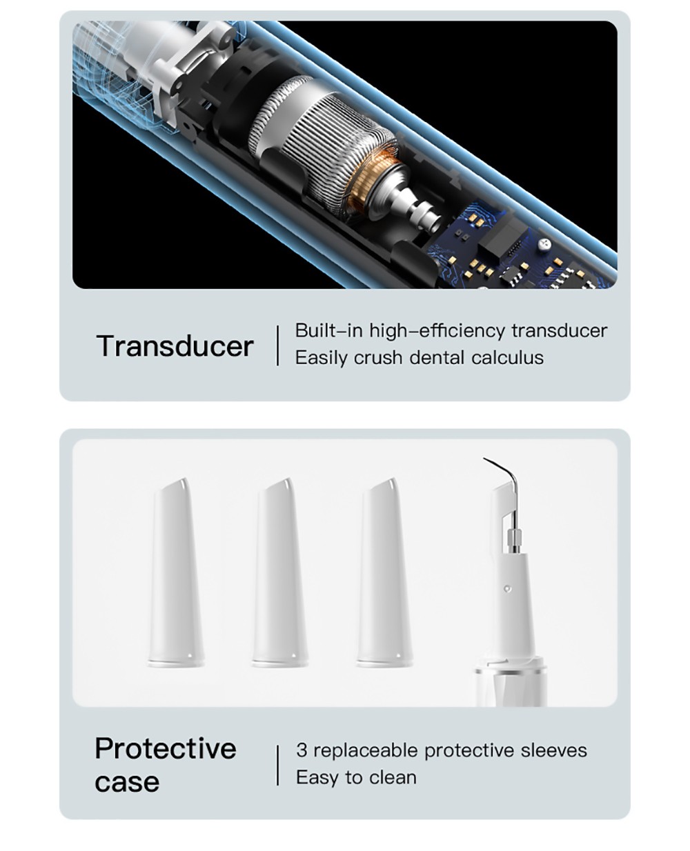 SUNUO T12 PLUS Smart Visual Ultrasonic Dental Scaler with UV Sterilization, 5MP HD Endoscopic Camera, 120 Min Runtime, App Connection, IPX7 Waterproof - White