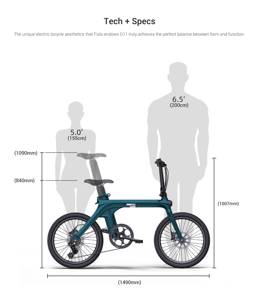 FIIDO X Folding Electric Moped Bike City Bike Commuter Bike 48V 350W 11.6Ah Lithium Battery 14 inch Max 25km/h 130Km