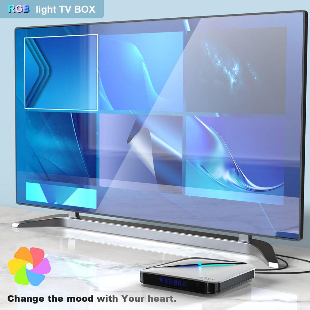A95X F3 Air Amlogic S905x3 2GB/16GB Android 10.0 8K Video Decode TV Box RGB Light 2.4G+5G MIMO WiFi Bluetooth LAN USB3.0 4K Youtube
