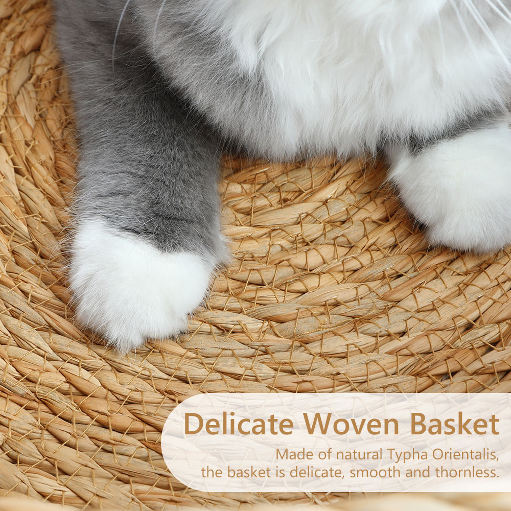 Fluffee Cat Bed with Blanket, Basket & Cushion