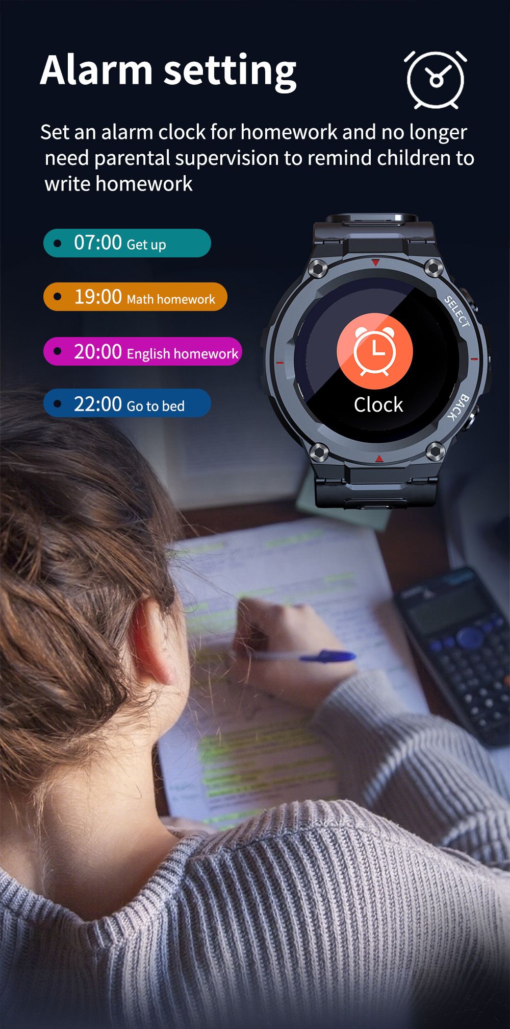 LOKMAT SKY 4G Smartwatch, SIM Card Camera Phone Smartwatch, 1.28'' Touch Screen, Fitness Activity Tracker - Black