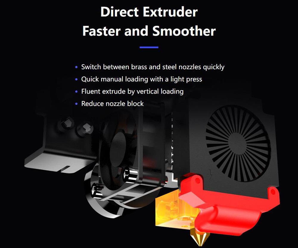 Voxelab Aquila S2 FDM 3D Printer, Direct Extruder, 300 Celsius Degrees Printing, N32 Mainboard, PEI Magnetic Plate, Print Size 220*220*240mm