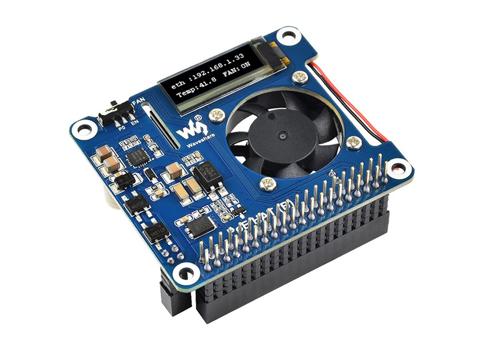 Waveshare PoE HAT (B) for Raspberry Pi 3B+/4B, 49*65mm, 802.3af PoE Network