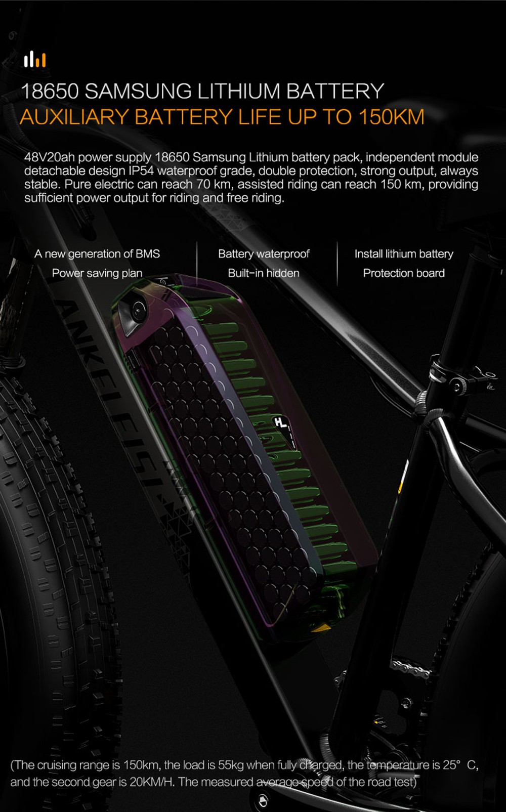 LANKELEISI MG740 PLUS Electric Bike 26*4.0'' Tires 1000W*2 Dual Motor 20Ah Battery 49km/h Max Speed - Black & Blue