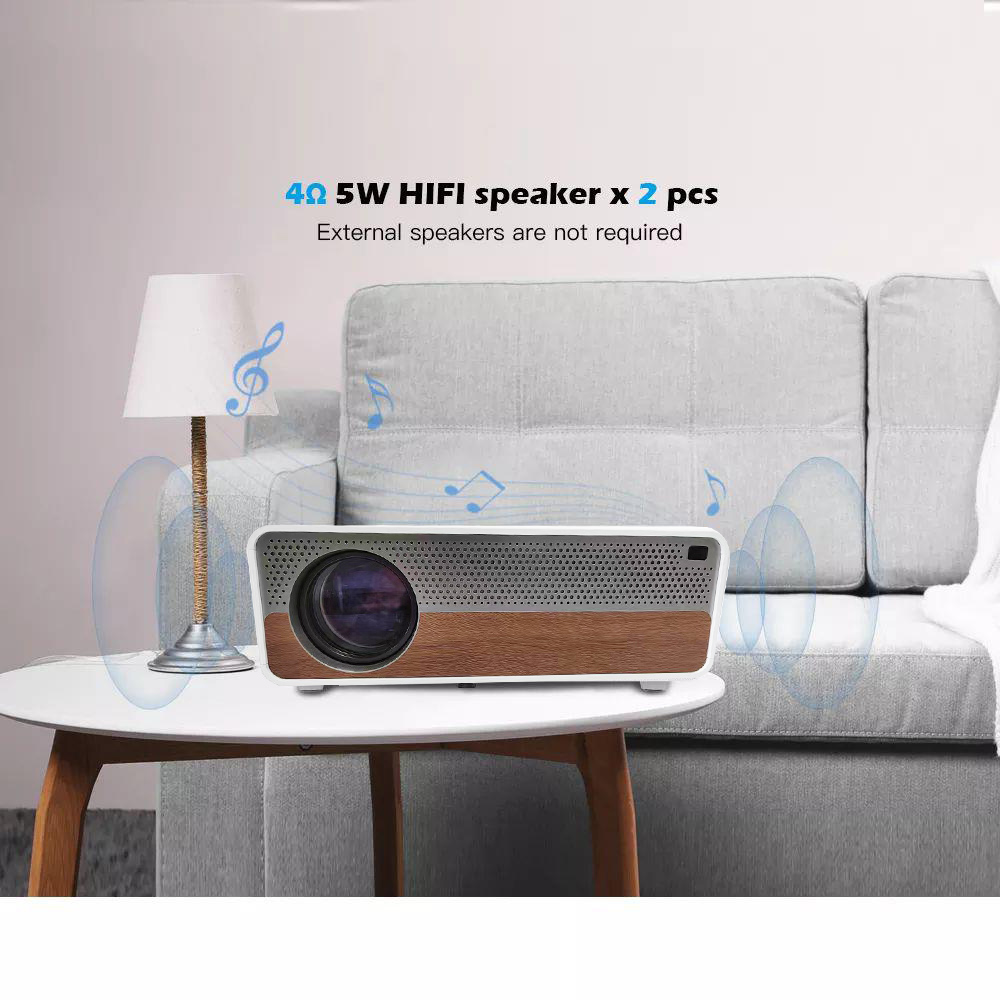 Q9 Android LCD Projector 1920*1080 Full HD 1080P 1350 ANSI Lumens for Family Education and Business with EU Plug