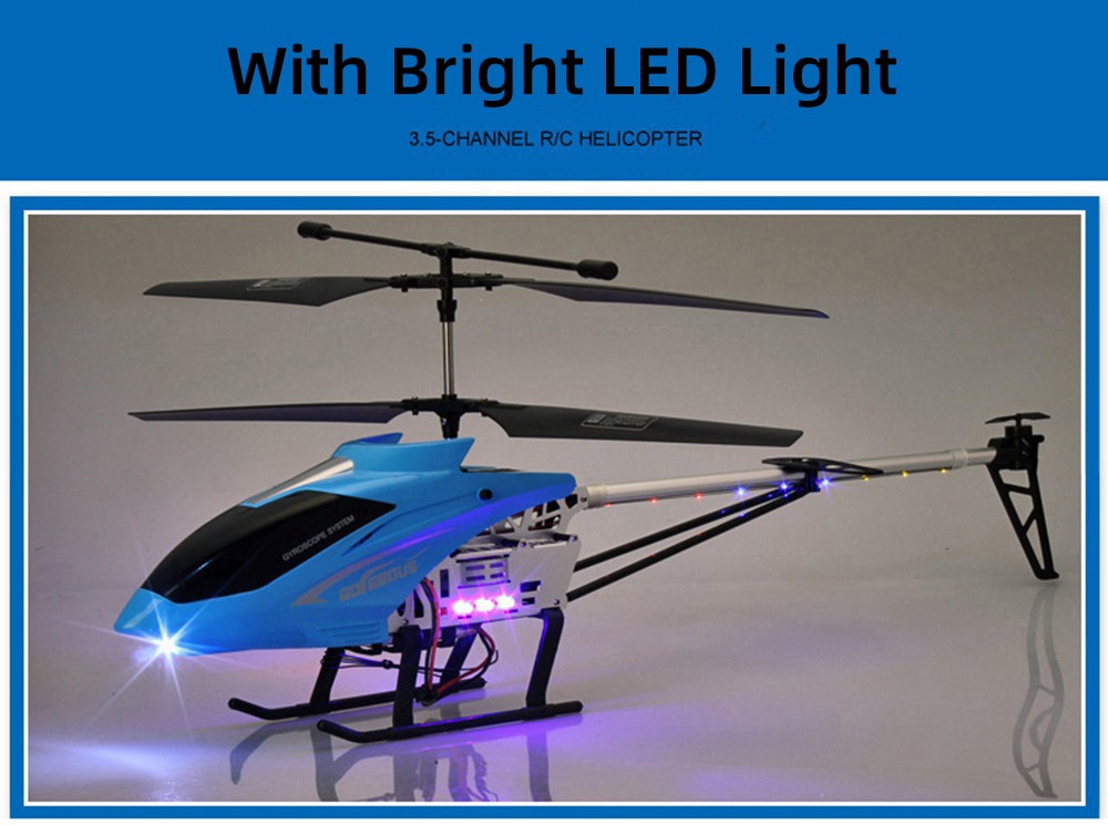 3.5CH 75cm Super Large Remote Control Drone Durable RC Helicopter 2 x 2300mAh Batteries Type C - Red