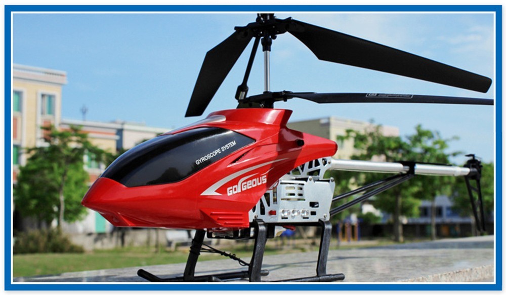 3.5CH 75cm Super Large Remote Control Drone Durable RC Helicopter 2 x 2300mAh Batteries Type C - Red