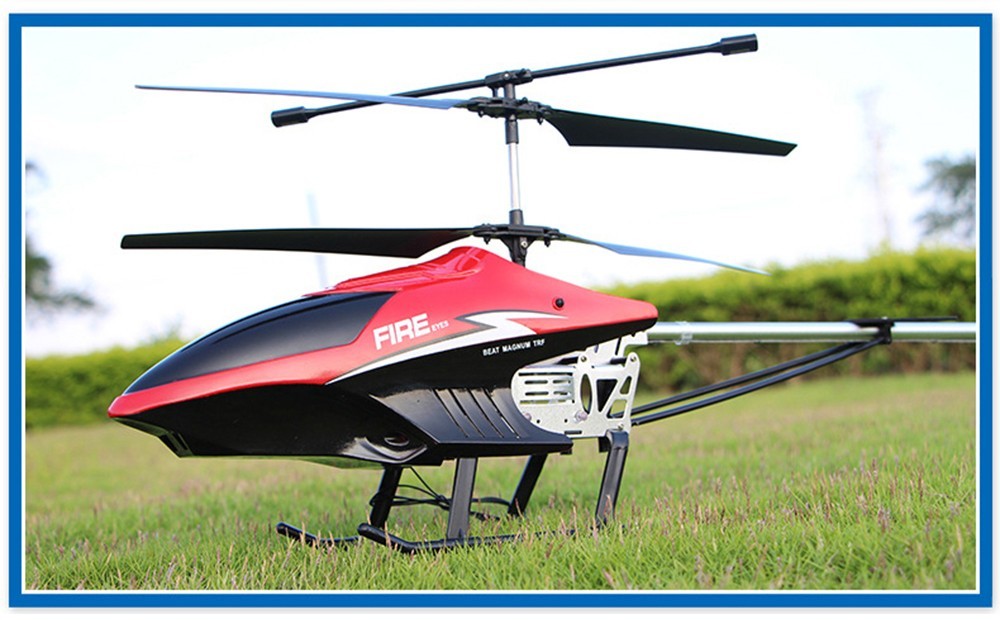 3.5CH 75cm Super Large Remote Control Drone Durable RC Helicopter 2 x 2300mAh Batteries Type C - Red