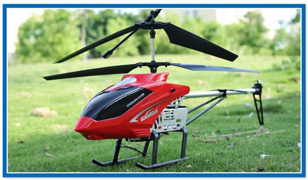 3.5CH 75cm Super Large Remote Control Drone Durable RC Helicopter 2 x 2300mAh Batteries Type C - Red