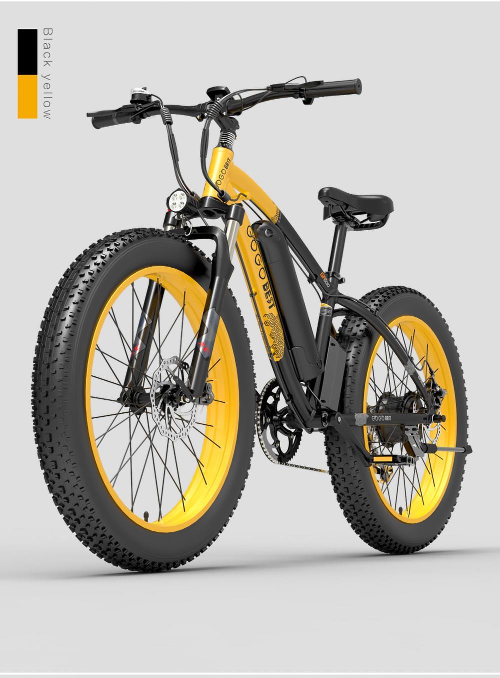 Gogobest Gf Electric Bike In W V Ah Km H Black Yellow