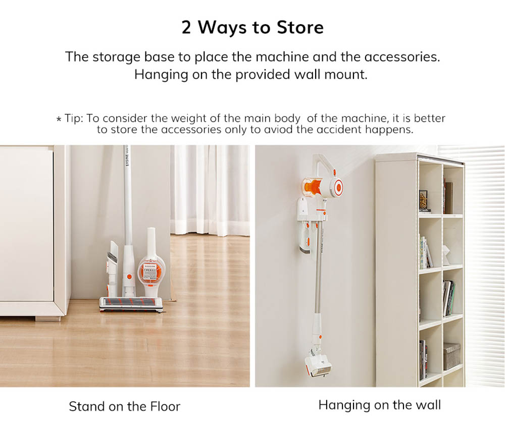 EASINE by ILIFE G80 Cordless Handheld Vacuum Cleaner 22Kpa Suction with Spinning Side Brush 2500mAh Battery 45mins Runtime LED Display - White