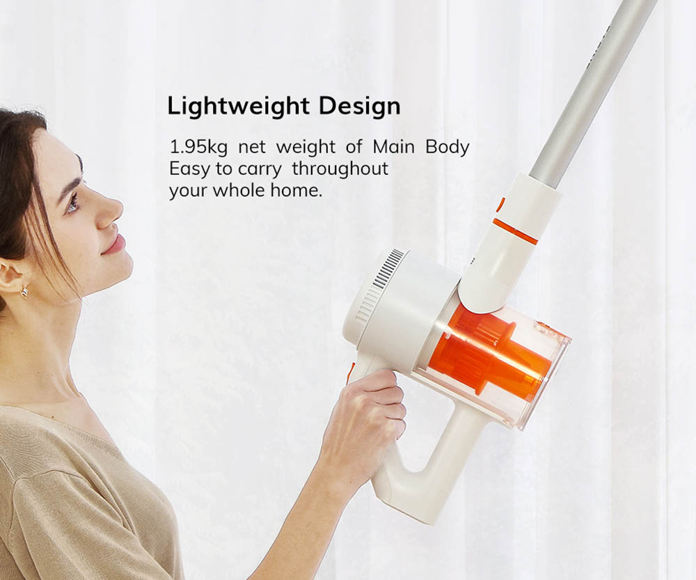 EASINE by ILIFE G80 Cordless Handheld Vacuum Cleaner 22Kpa Suction with Spinning Side Brush 2500mAh Battery 45mins Runtime LED Display - White