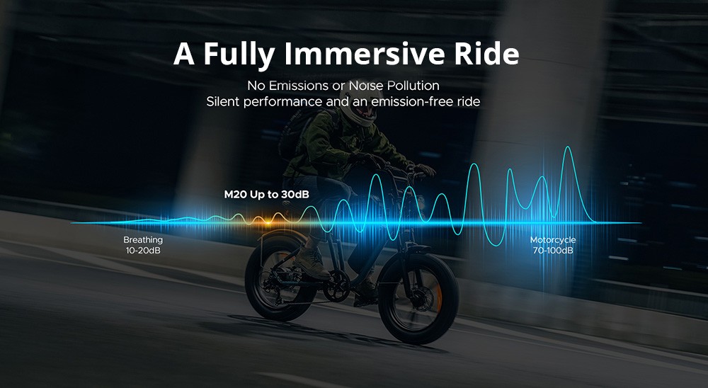 ENGWE M20 Electric Bike 20*4.0'' Fat Tires 750W Brushless Motor 45Km/h Max Speed 48V 13Ah Battery 75KM Range Double Disc Brake Shimano 7-Speed Gears Dual Shock Systems - Green