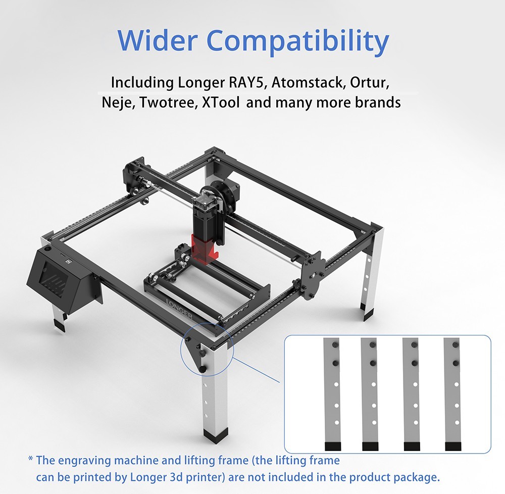 HOSSZABB lézeres forgóhenger, 6-200 mm gravírozási átmérő, 360 fokban forgatható, hengeres tárgyakra, poharakra, tollra, csövekre gravírozás