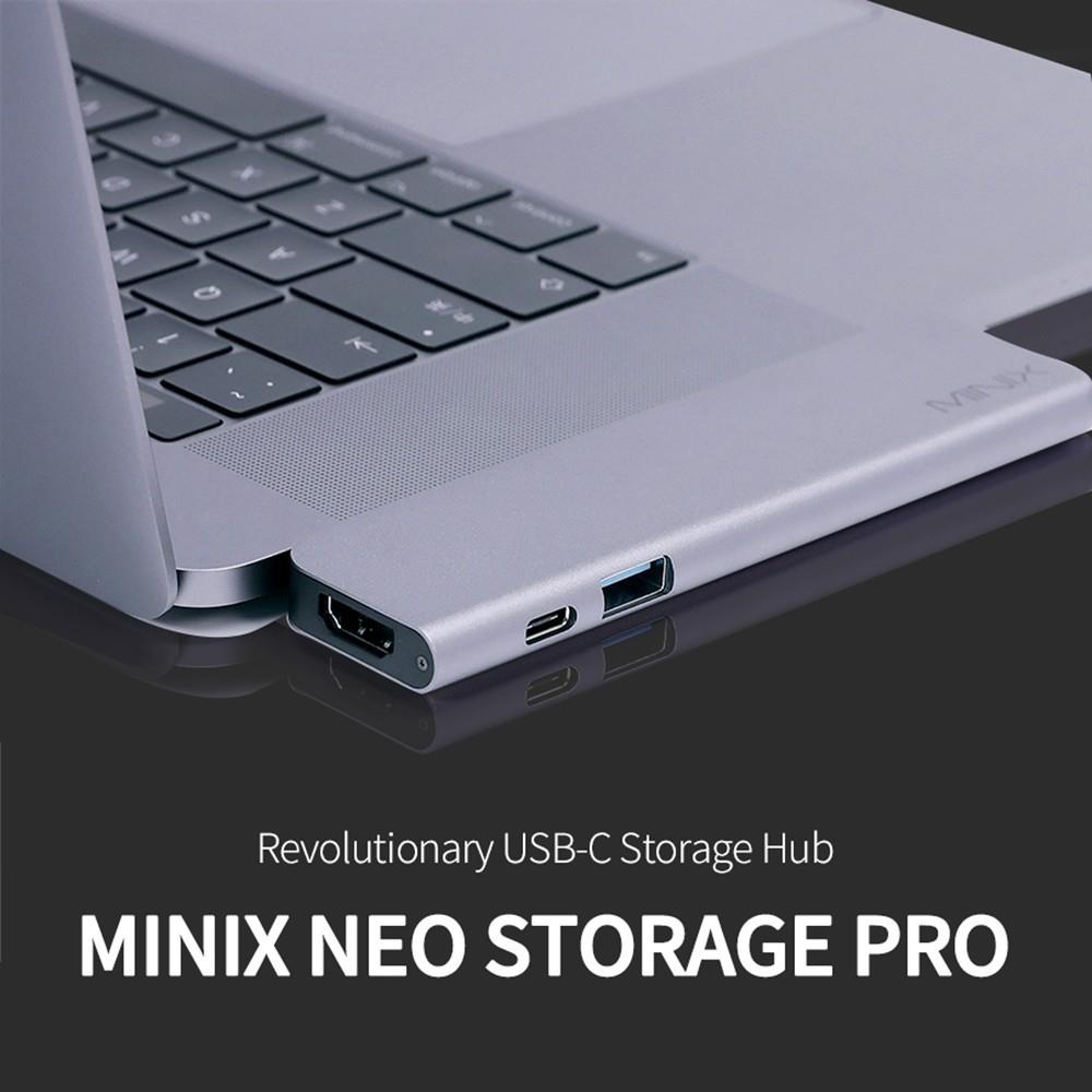 MINIX SD4 GR 480GB SSD Dual 4K@60Hz Output, USB3.0, PD & Data Up to 5Gbps, Thunderbolt 3 - Silver