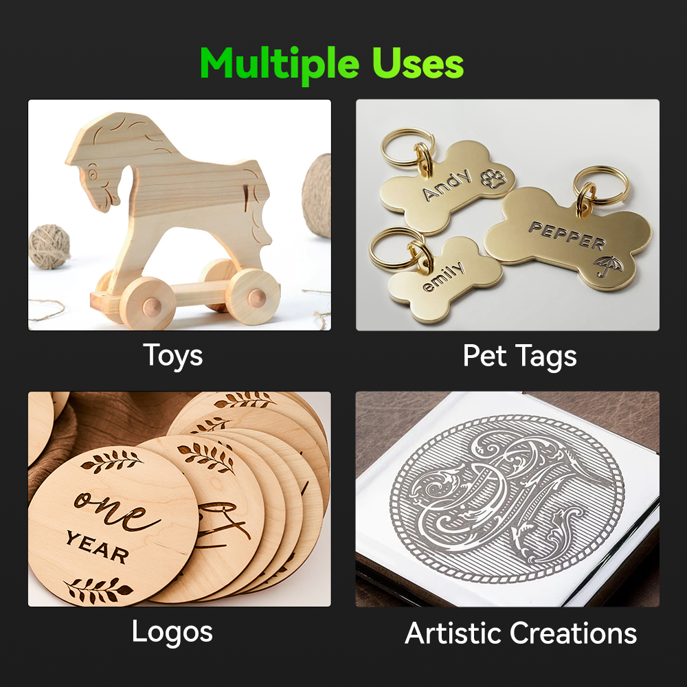 Makibes X1 5.5W Laser Engraver, 0.07*0.08mm Compressed Spot, 0.01mm Accuracy, 8000mm/min Engraving Speed, Engraver On Wood/Paper/Cardboard/Plastic/PCB board/Stainless Steel/Ceramic/Cloth, 410*400mm