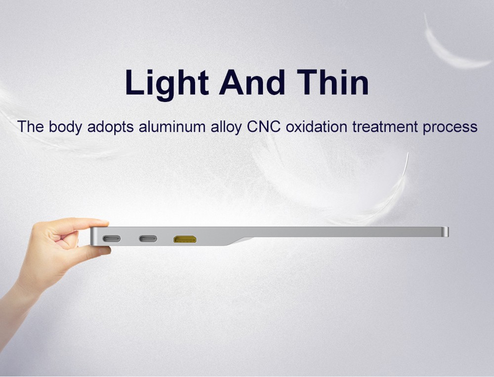 AOSIMAN ASM-125UC-1 12.5 inch Portable Monitor, 4K Resolution, 100% sRGB, Support Double Blind Insertion, IPS Screen