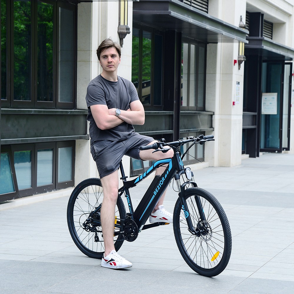 Bezior M1 Electric Bike 27.5 inch Tire 48V 12.5Ah Battery 80km Range 250W Brushless Motor 25km/h Max Speed Frame Shimano 7-speed Shift